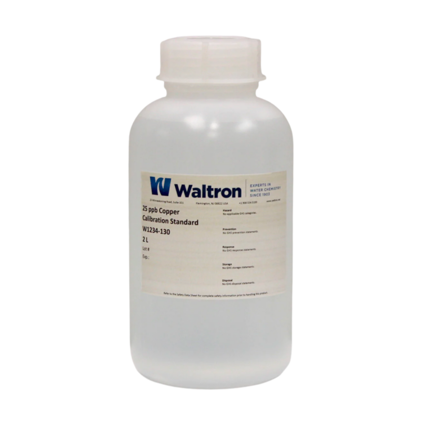 Copper Calibration Standard, 25Ppb, 2L