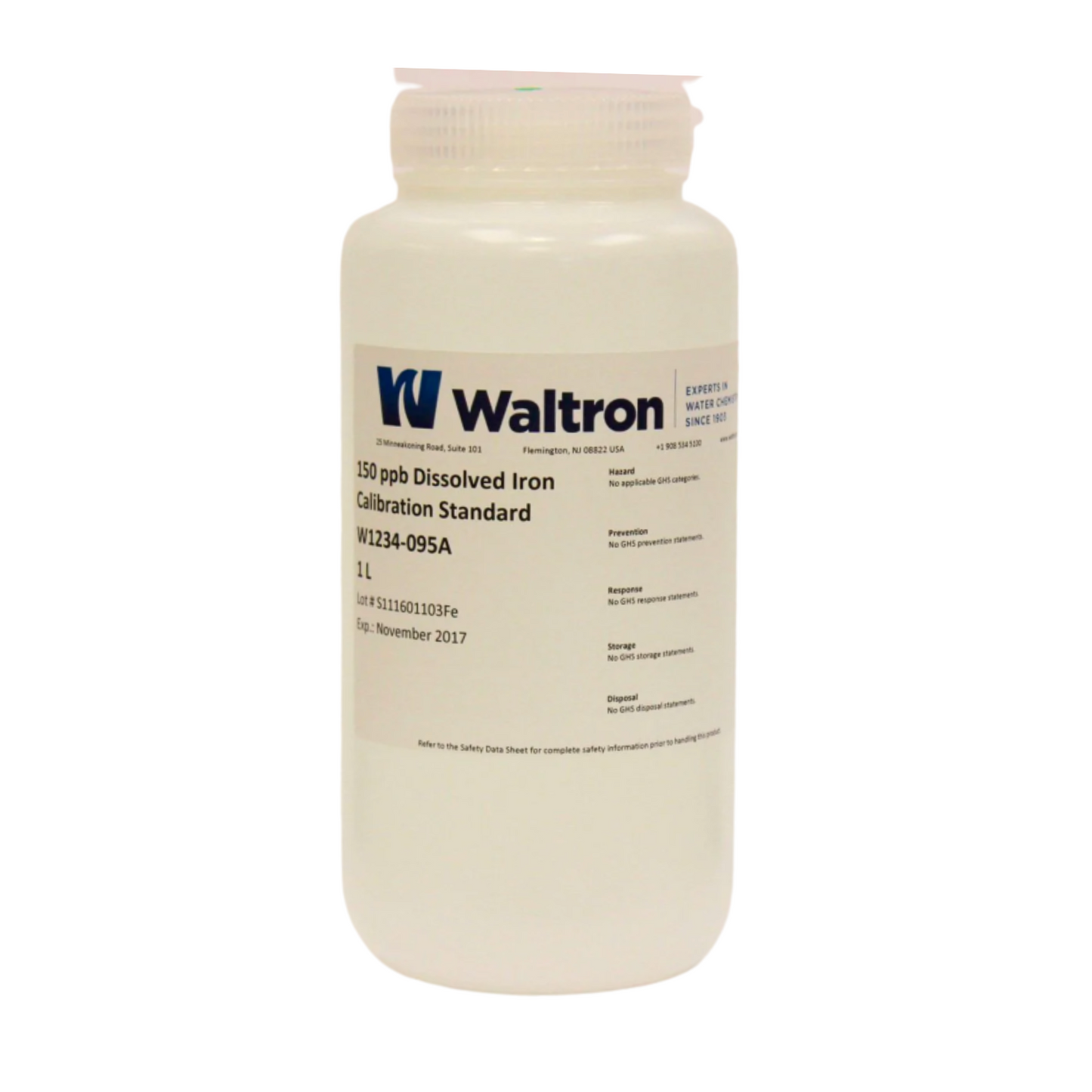 Dissolved Iron Calibration Solution, 150Ppb, 1L