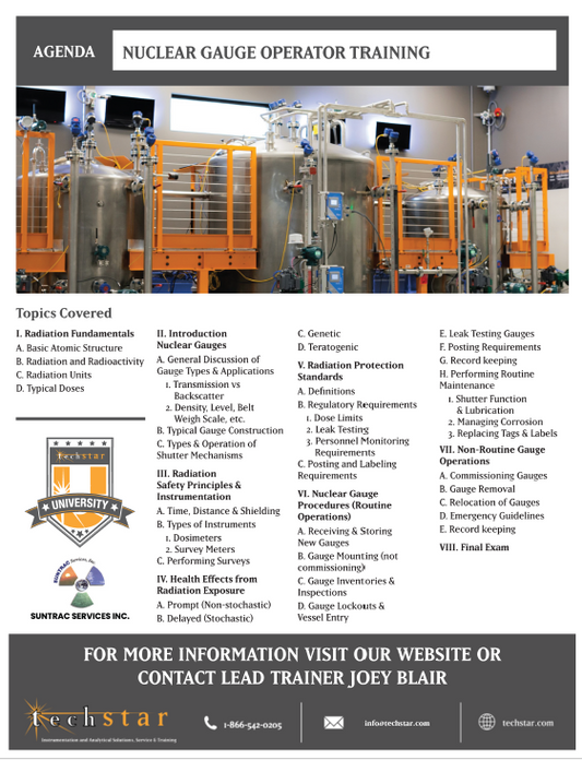 Nuclear Gauge Operator Training - Deer Park (Houston), TX - October, 8 2026