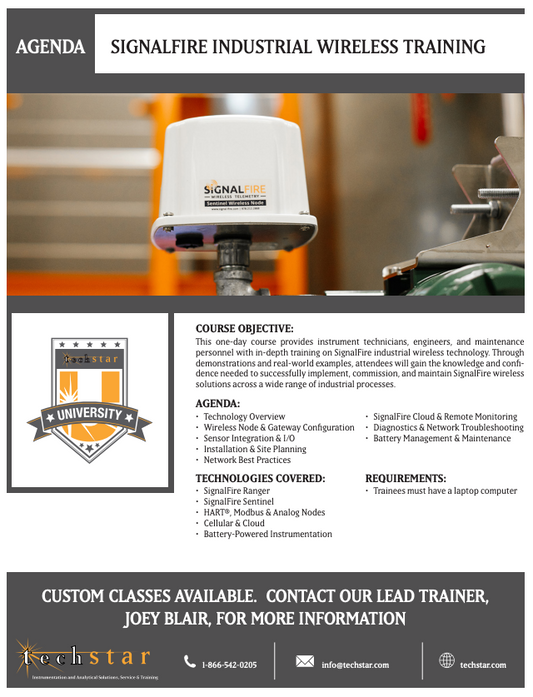 SignalFire Industrial Wireless Training - Midland, TX - September 28, 2026