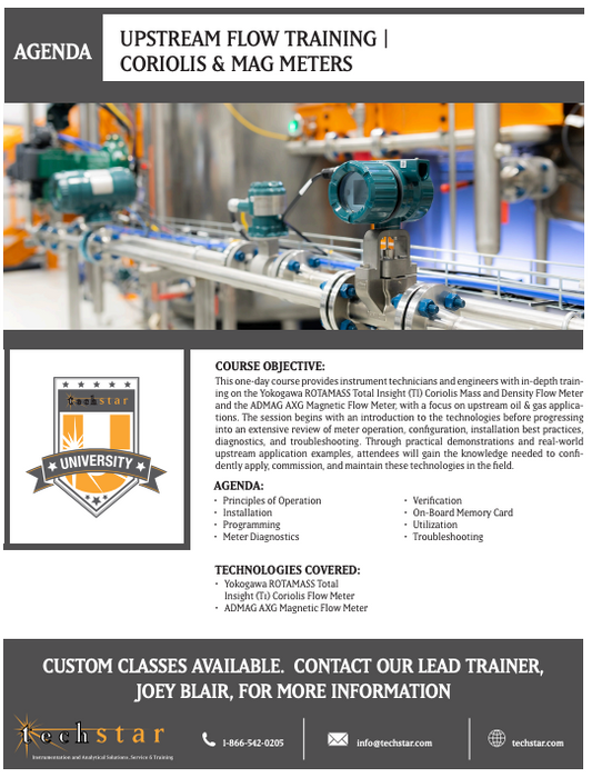 Upstream Flow Training | Coriolis & Mag Meter- Midland, TX - September 29, 2026